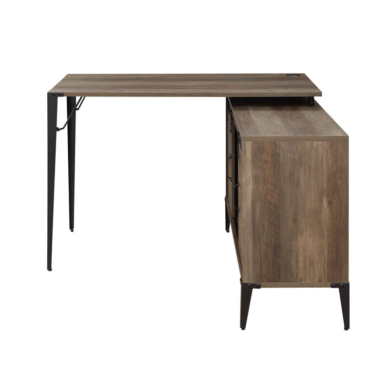 Zakwani - 48" Writing Desk With USB - Rustic Oak & Black - R&R Furniture Gallery (Fountain Valley, CA)