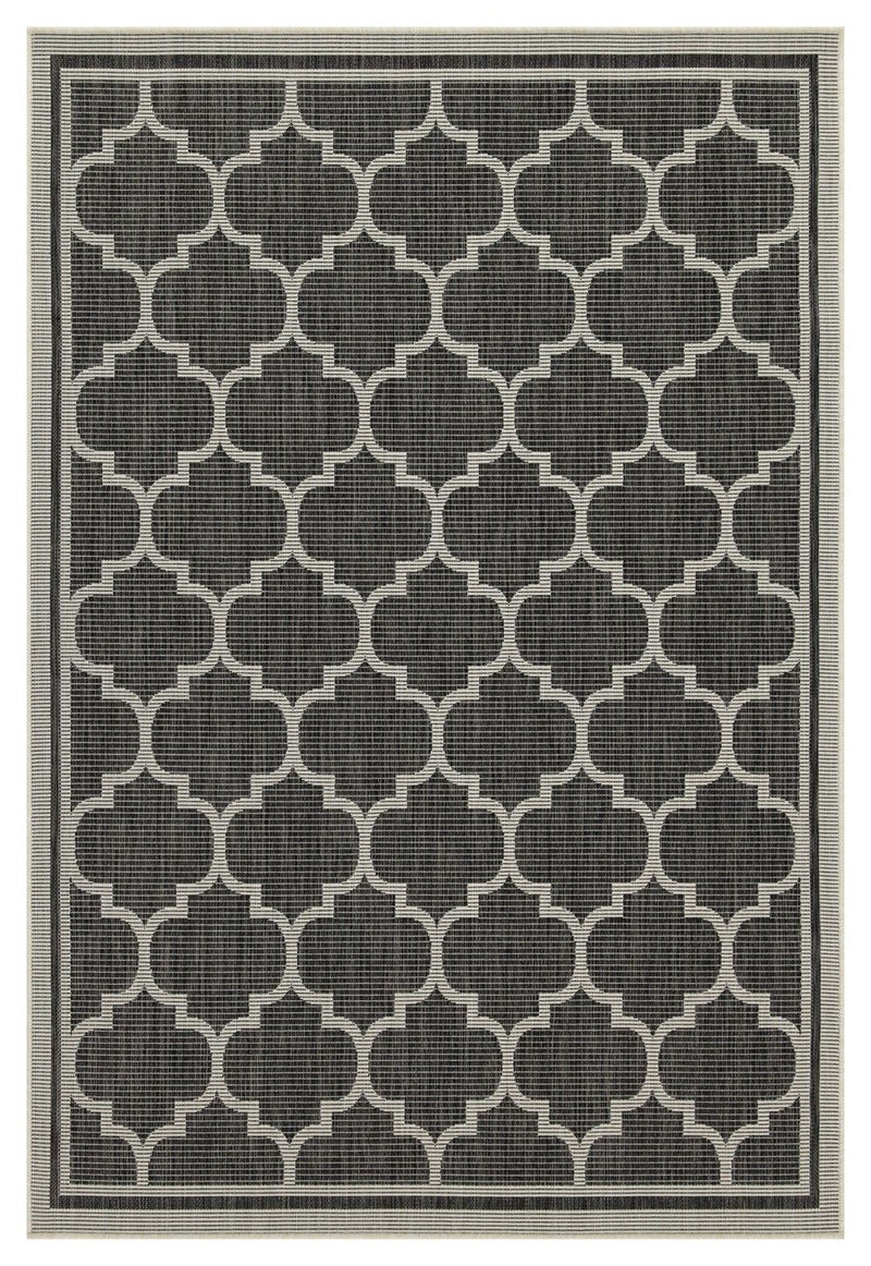 Sunshine - 5'3" X 7'3" Indoor & Outdoor Area Rug Polypropylene - Anthracite - R&R Furniture Gallery (Fountain Valley, CA)