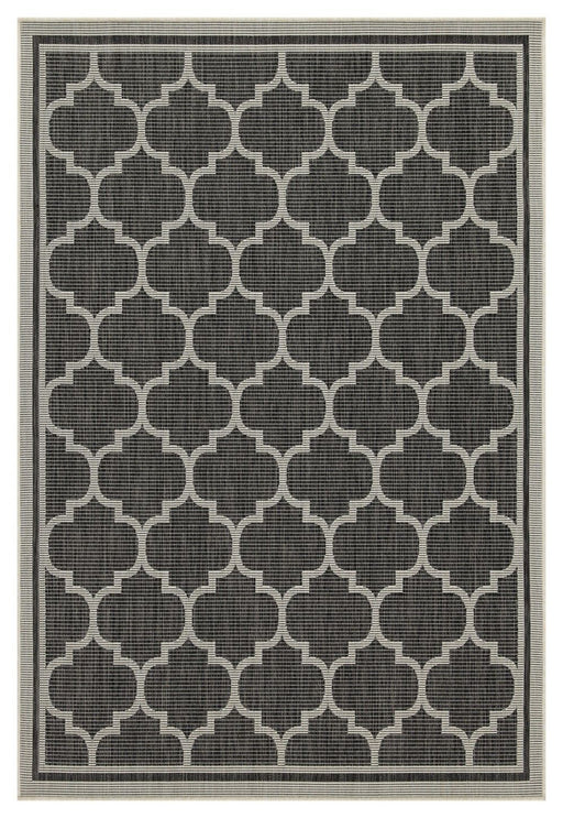 Sunshine - 5'3" X 7'3" Indoor & Outdoor Area Rug Polypropylene - Anthracite - R&R Furniture Gallery (Fountain Valley, CA)