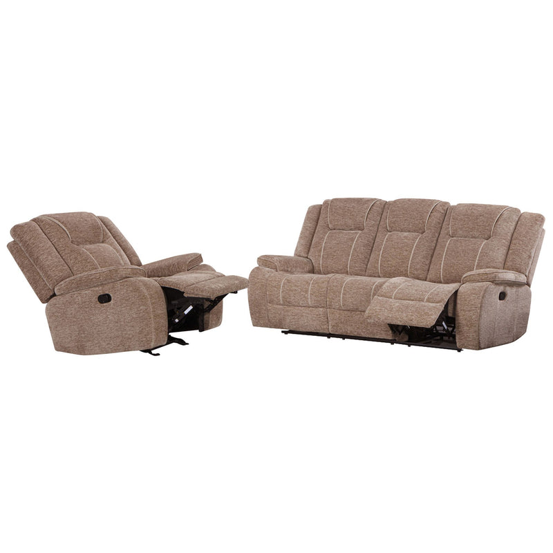Bruno - Manual Sofa - Plush Tobacco
