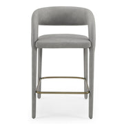 Faerron - Modern Grey Leatherette Counter Chair