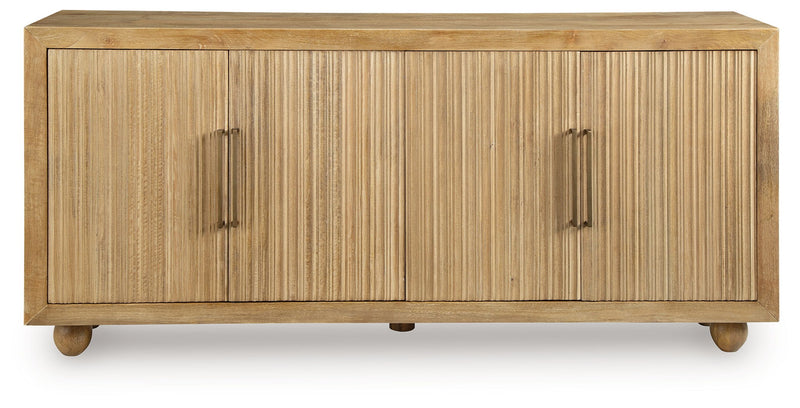 Niam - Accent Cabinet - Light Antique Beige - R&R Furniture Gallery (Fountain Valley, CA)
