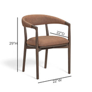 Vina vegan leather dining arm chair by TOV Furniture with sleek design and cushioned seat, perfect for modern dining rooms.
