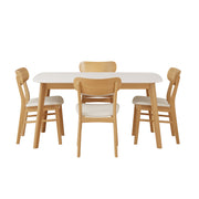 5 Piece Dining Set With Table And Upholstered Chairs - R&R Furniture Gallery (Fountain Valley, CA)