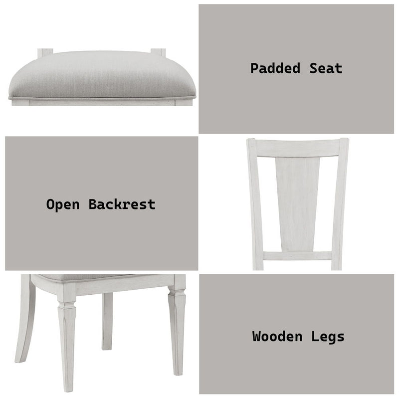 Katia - Side Chair (Set of 2) - Light Gray Linen & Weathered White - R&R Furniture Gallery (Fountain Valley, CA)