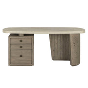 Angus - Solid Wood Desk - Antique White / Distressed Gray - R&R Furniture Gallery (Fountain Valley, CA)