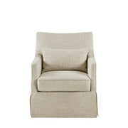Traditional Design London Skirted Swivel Chair - R&R Furniture Gallery (Fountain Valley, CA)
