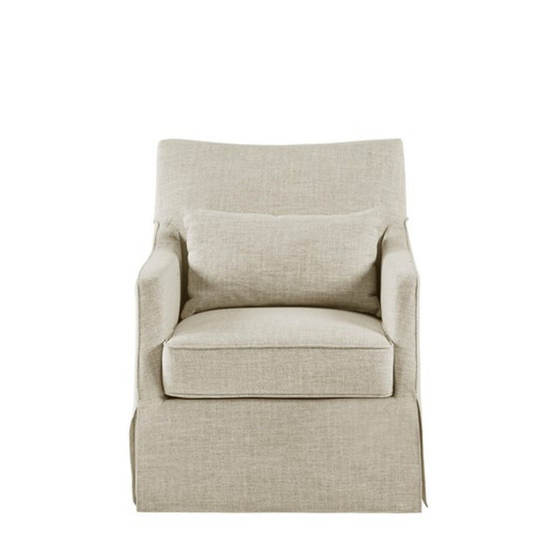 Traditional Design London Skirted Swivel Chair - R&R Furniture Gallery (Fountain Valley, CA)