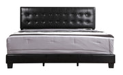 Glory Furniture Caldwell upholstered bed with padded headboard and neutral fabric, modern design for bedroom decor.