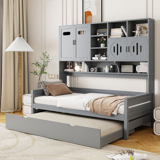 Daybed With All-In-One Cabinet And Shelf - R&R Furniture Gallery (Fountain Valley, CA)