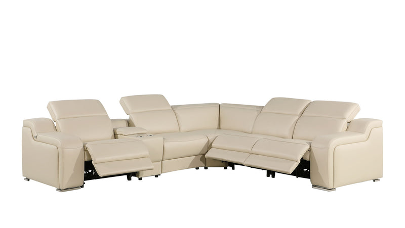 1116 - Power Reclining Italian Leather Sectional - R&R Furniture Gallery (Fountain Valley, CA)