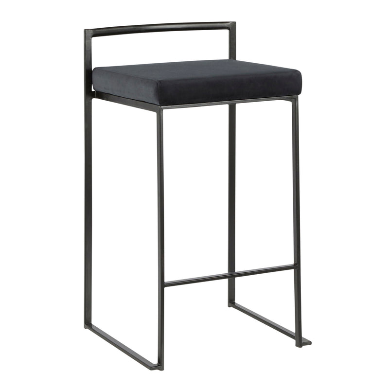 Lumi Source Fuji contemporary style stackable counter stool set with sleek design and modern finish, ideal for kitchen or bar areas.