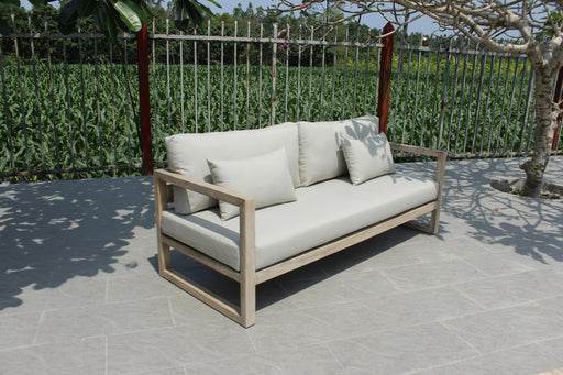 Calm - Outdoor Grey + Acacia Sofa Set — view 2