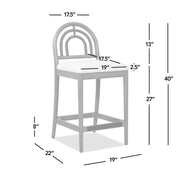 Panama - Curved Back Cane Bar Stool (Set of 2) - R&R Furniture Gallery (Fountain Valley, CA)