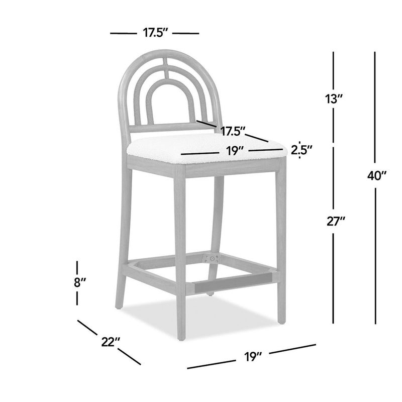 Panama - Curved Back Cane Bar Stool (Set of 2) - R&R Furniture Gallery (Fountain Valley, CA)