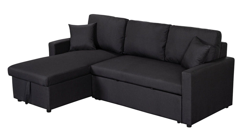 Paisley - Fabric Reversible Sleeper Sectional Sofa With Storage Chaise - R&R Furniture Gallery (Fountain Valley, CA)