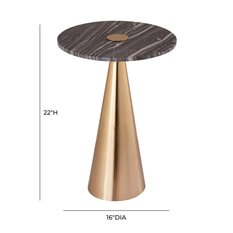 Addyson - Marble Side Table - Dark Gray - R&R Furniture Gallery (Fountain Valley, CA)