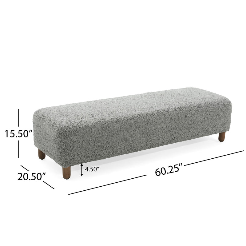 Contemporary Ottoman With Foam Cushion And Durable Upholstery - R&R Furniture Gallery (Fountain Valley, CA)
