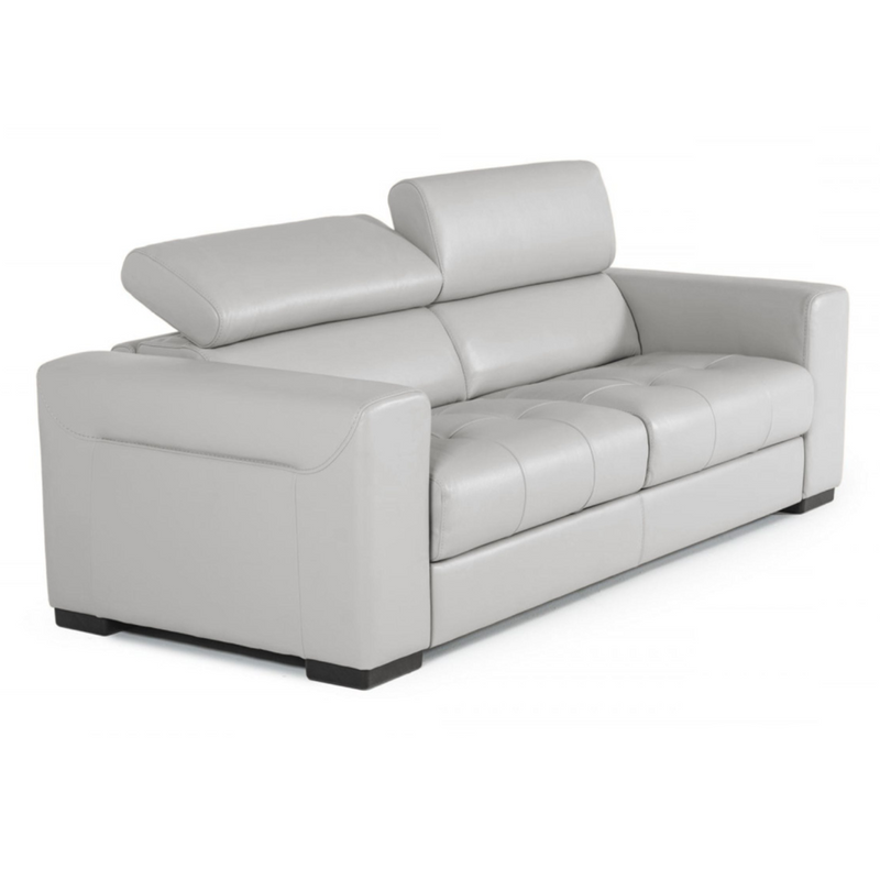 Icon - Modern Italian Grey Leather Sofa Bed — view 5