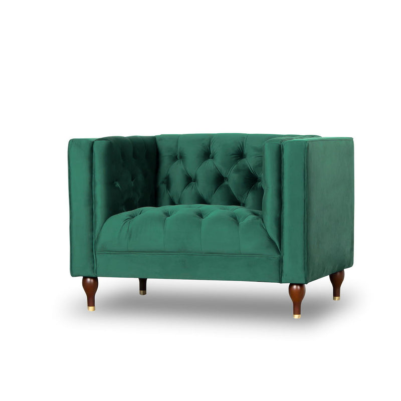 Evelyn - Mid-Century Modern Tufted Back Lounge Chair - R&R Furniture Gallery (Fountain Valley, CA)