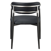 Gavan - Arm Chair (Set of 2) - Black Synthetic Leather - R&R Furniture Gallery (Fountain Valley, CA)
