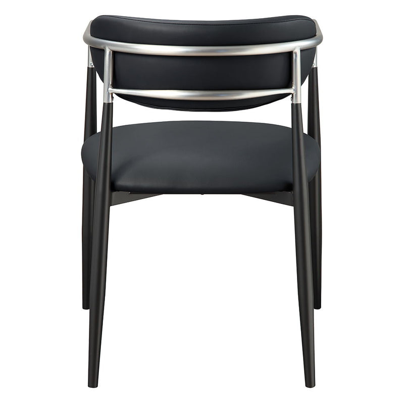 Gavan - Arm Chair (Set of 2) - Black Synthetic Leather - R&R Furniture Gallery (Fountain Valley, CA)