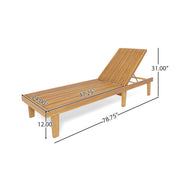 Nadine - Stylish Chaise Lounge Chair - Teak - R&R Furniture Gallery (Fountain Valley, CA)