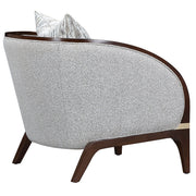 Houston - Matching Chair - Pebble / Walnut - R&R Furniture Gallery (Fountain Valley, CA)