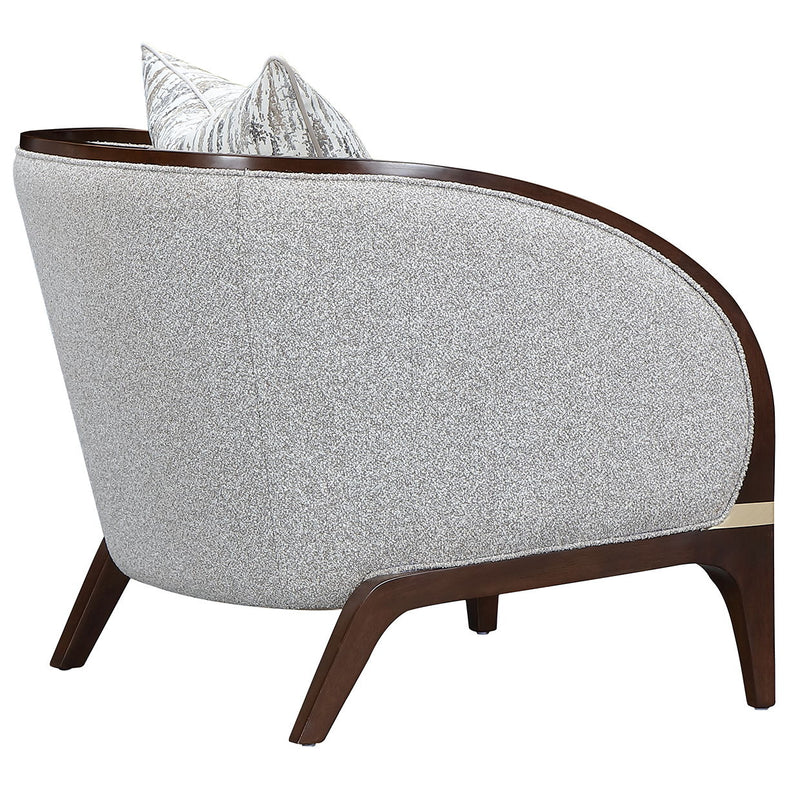 Houston - Matching Chair - Pebble / Walnut - R&R Furniture Gallery (Fountain Valley, CA)