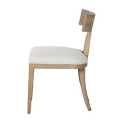 Fabien - Mid-Century Modern Beige Linen + Wood Dining Chair (Set of 2) — view 2