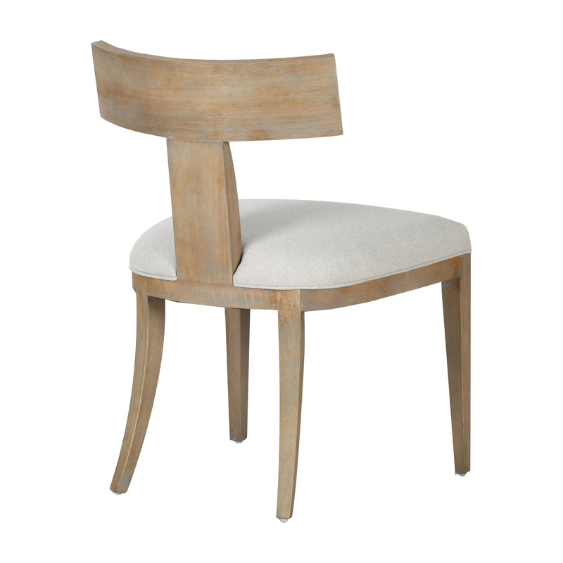 Fabien - Mid-Century Modern Beige Linen + Wood Dining Chair (Set of 2) — view 3