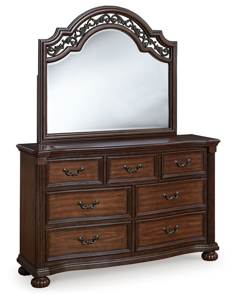 Lavinton - Dresser And Mirror - Brown - R&R Furniture Gallery (Fountain Valley, CA)