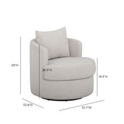 TOV Furniture Silvi swivel chair with modern design, featuring a cushioned seat and backrest in a stylish fabric finish.