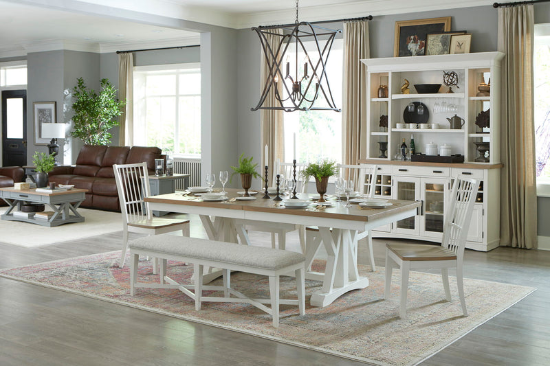 Americana Modern Dining - Upholstered Bench - Cotton - R&R Furniture Gallery (Fountain Valley, CA)