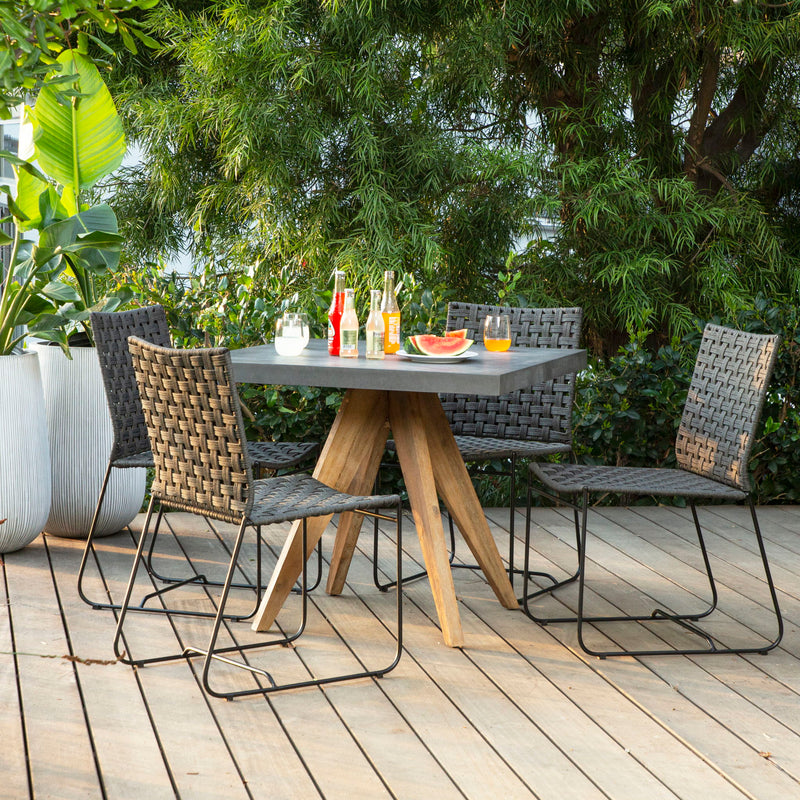 Forbes - Outdoor Dining Chair - Black And Charcoal