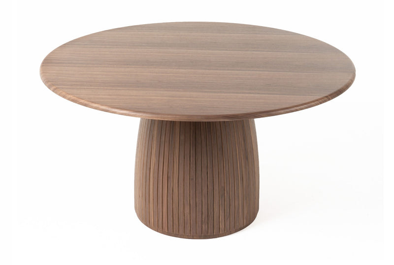 Sheridan - Mid-Century Modern Walnut Round Dining Table — view 3