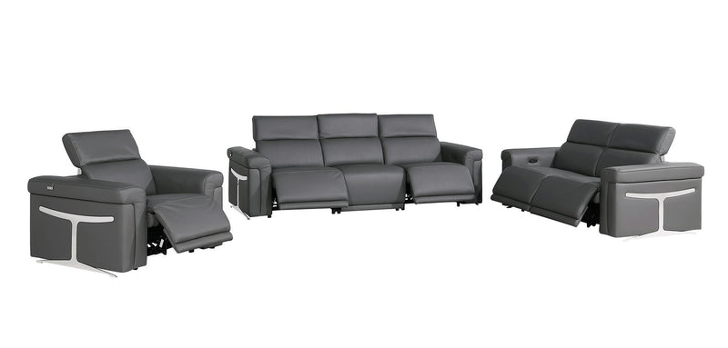 1126 - 6-Piece Modular Power Reclining Sofa, Loveseat & Chair Set In With 5 Power Recliners & Power Headrests