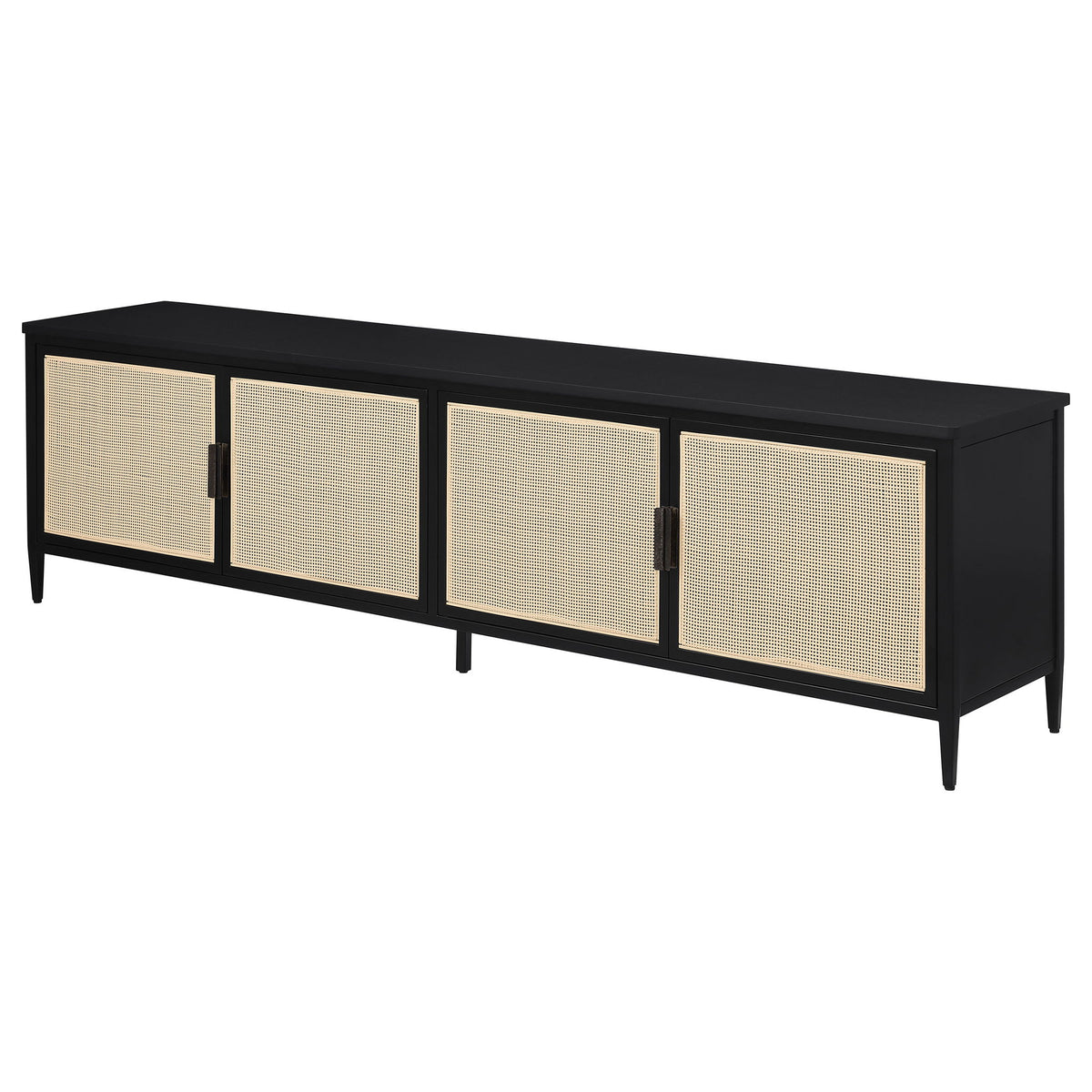 Kenneth - 4 Door TV Stand - Black