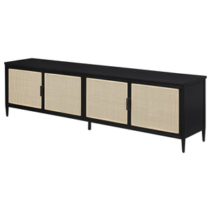 Kenneth - 4 Door TV Stand - Black