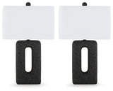 Wimmings - Poly Table Lamp (Set of 2) - Black - R&R Furniture Gallery (Fountain Valley, CA)
