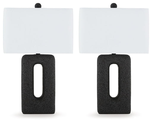Wimmings - Poly Table Lamp (Set of 2) - Black - R&R Furniture Gallery (Fountain Valley, CA)