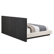 Clayten - Eastern King Bed - Beige Linen & Espresso - R&R Furniture Gallery (Fountain Valley, CA)
