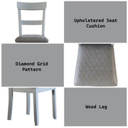 House Marchese - Side Chair (Set of 2) - Two Tone Gray Fabric & Pearl Gray - R&R Furniture Gallery (Fountain Valley, CA)
