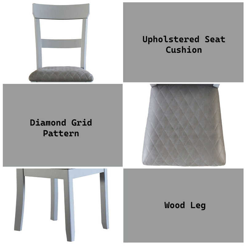 House Marchese - Side Chair (Set of 2) - Two Tone Gray Fabric & Pearl Gray - R&R Furniture Gallery (Fountain Valley, CA)