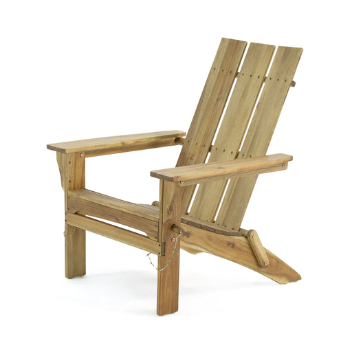 Outdoor Foldable Adirondack Chair With Slat Back - Natural - R&R Furniture Gallery (Fountain Valley, CA)