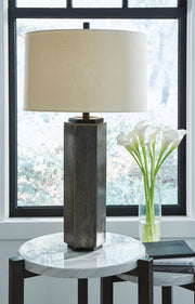 Dirkton - Metal Table Lamp  - Antique Pewter Finish - R&R Furniture Gallery (Fountain Valley, CA)