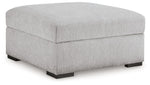 Gabyleigh - Ottoman With Storage - Nickel - R&R Furniture Gallery (Fountain Valley, CA)