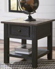 Tyler Creek - Rectangular End Table - Grayish Brown / Black - R&R Furniture Gallery (Fountain Valley, CA)