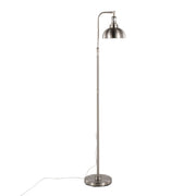 Lumi Source Emery contemporary metal floor lamp with sleek black finish and adjustable arm, modern lighting for living rooms.