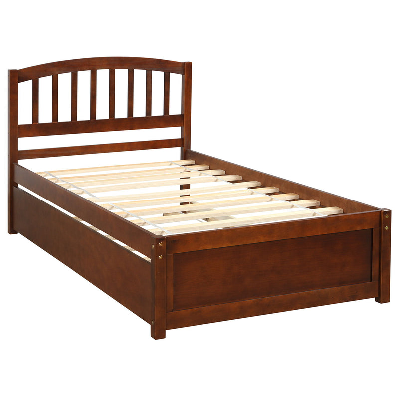 Platform Bed Wood Bed Frame With Trundle - R&R Furniture Gallery (Fountain Valley, CA)